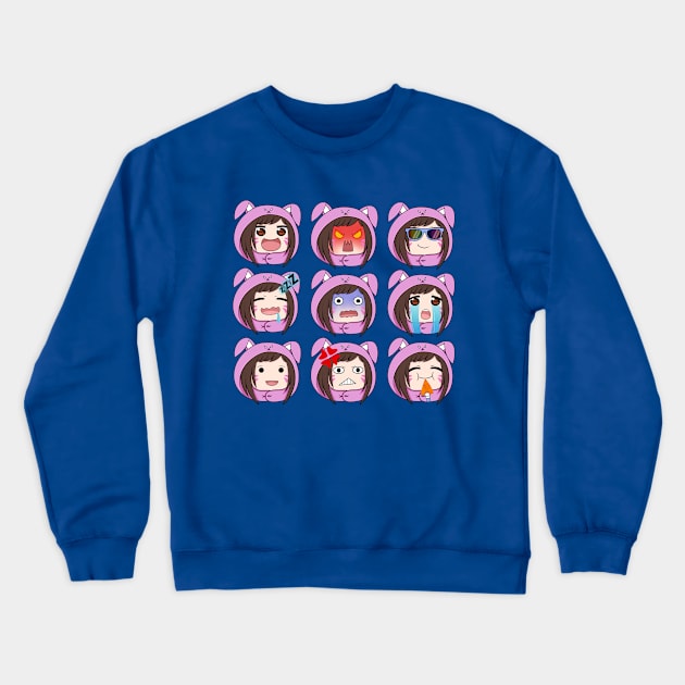 The Faces of G.Va Crewneck Sweatshirt by hiwattart